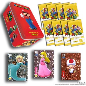 Super Mario Trading Card Collection - Boîte en métal classique (package rouge 01)